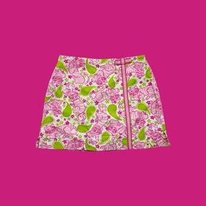 Vintage Girl's Lily Pulitzer Animal Print Wrap Mini Skirt, Size 12